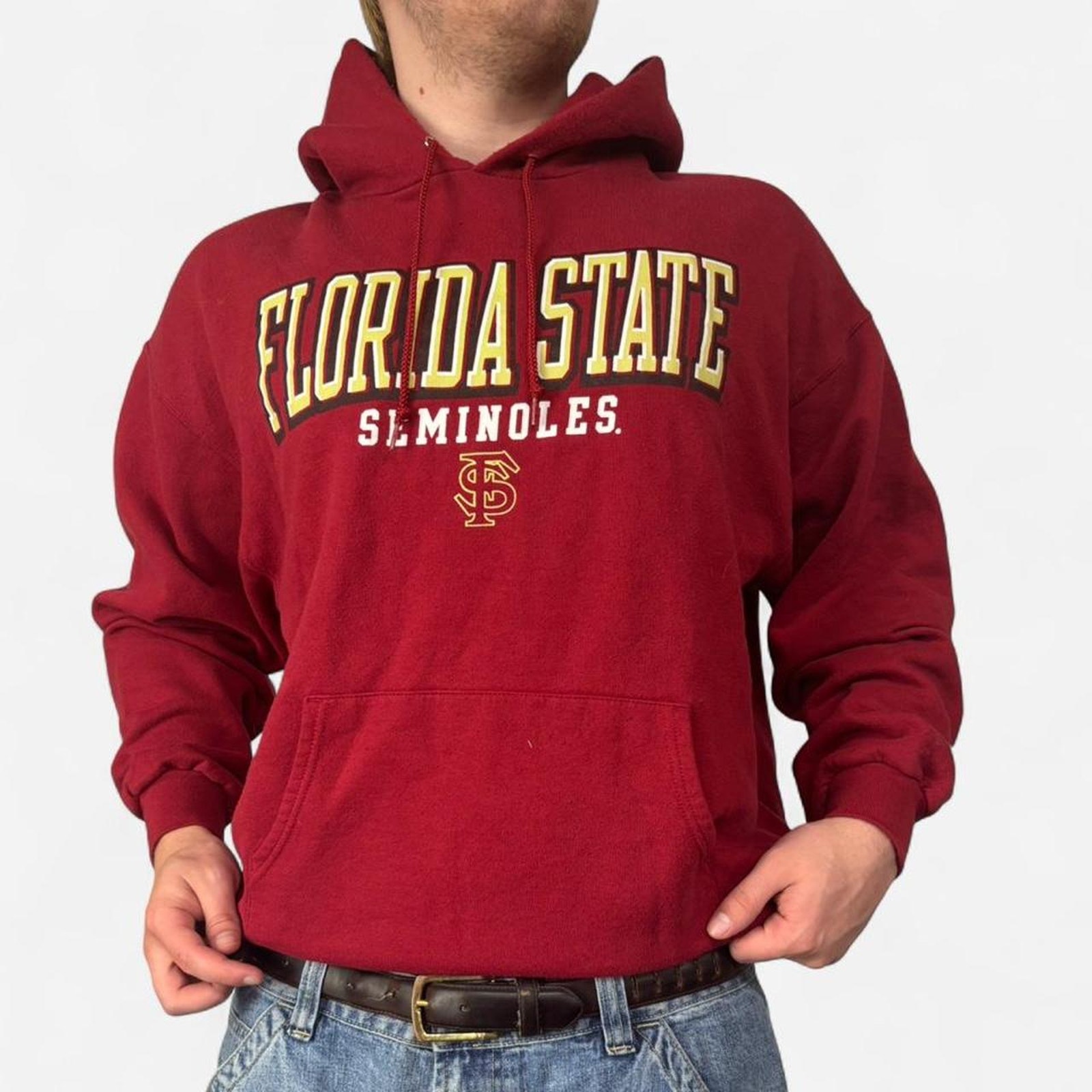 Vintage Champion Florida State Seminoles Red Hoodie Size Xl